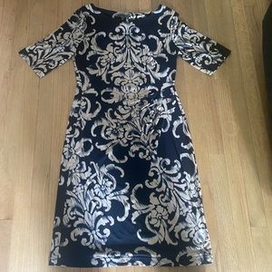 Women’s size dress navy & tan dress